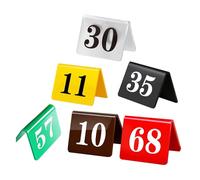 Wedding Table Number 1-10, Double Side Numbered Table Tents Acrylic Tent Table Numbers, Perfect For Wedding, Party, Events Or Catering Decoration Stackable Restaurant Table Number Cards(Red,11-20)