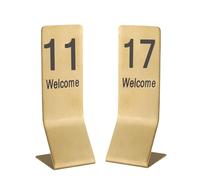 Wedding Table Number, Stainless Steel Table Numbers For Wedding Reception Party Banquets Anniversaries Cafes Bars Supplies,Vertical Stainless Steel Table Number,Gold(1-55)