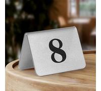 Wedding Table Numbers 1-10, Double Side Numbered Table Tents Acrylic Tent Table Numbers, Stackable Restaurant Tent Style Table Number Cards, For Wedding Restaurant Party(Silver,1-10)