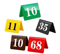 Wedding Table Numbers Acrylic Table Numbers 1-10 Double Sided Table Number Cards Stackable Restaurant Tent Style Table Number Cards,for Wedding Restaurant Seating Cafes Party Banquet(Green,11-20)