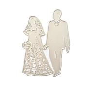 Wedding Themed Embossing Die Cuts Wedding Couple Embossing Cutting Dies for Card Making Scrapbooking Photo Album Die Cuts for Card Making Scrapbooking Templates Metal Invitation Lace Flower Border