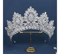 Wedding Tiara Crown Rhinestone Bridal Headpiece For Bride Banquet Birthday Hair Accessories Headwear Silver3