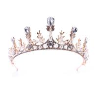 Wedding Tiaras and Crowns,Rhinestone Crystal Beads Bridal Tiara Crown for Proms, Parties， Crystal Princess Crown Rhinestone Bridal Tiara Birthday Queen Crown,