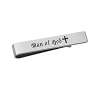 Wedding Tie Clip for Dad Father of Bride And Groom Wedding Gifts for Men Christian Tie Clips for Pastor Priest Necktie Clip, S, Non-Precious Metal, No Gemstone