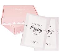 Wedding Tissues Packs For Guests- Set of 40- For Your Happy Tears Tissues- Wedding Favors for Guests - Frosted-Paper - Bulk Individual Tissue Packs & Items for Wedding Welcome Bags by PureRejuva