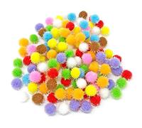Wedding Touches 10mm Multicoloured GlitterMini Pom Poms Small Fluffy Craft Embellishments (1000)
