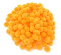 Wedding Touches Orange 10mm Mini Pom Poms Small Fluffy Craft Embelishments (100)