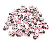 Wedding Touches Pink Mini 9x12mm Bees Self Adhesive Wooden Bumble Bee Craft Card Wood Toppers (100)
