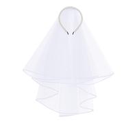 Wedding Veil,Elegant Short White Sheer - Bride Veil Headband | for Wedding Engagement Bachelorette Party Masquerade Ball