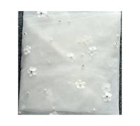 Wedding Veil Flowers Beaded Soft Tulle with Comb Long Accessories(Ivory,100cm)