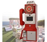 Wedding Video Audio Guestbook - 1080p Recording, Personalized Messages, 64GB Memory, Retro Phone Ornament for Ceremony and Party