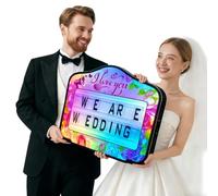 Wedding Vip Section Letter Sign - 2 Row, 23"×17", Handheld, Acrylic Section Sign for Bottle Service, Nightclub Club,Changeable 4 Set Letters and 1 Set Numbers,Letters Board Marquee