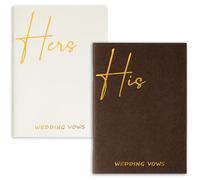 Wedding Vow Books, Gold Foil Lettering Vow Books His and Hers Wedding Registry Gifts Ideas for Bride & Groom Time Capsule Love Letter Perfectly Sized with Plenty of Pages