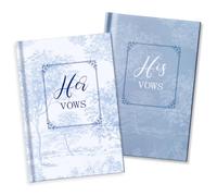 Wedding Vow Books His and Hers Set of 2 Wedding Vow Booklets Ceremony Speech Promise Journal Bride and Groom Notebook for Bridal Shower Gifts Keepsake Essentials, 48 Pages, 5.9x3.9 Inch (Blue)