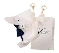 Wedding Vow Cards, 2 Pcs European Style Vow Booklets with Key Shape Pens, Romantic Vows for Husband and Wife, Bridal Shower and Engagement Gifts, Ceremony Essentials, 7.9 x 5.5 in