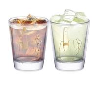 Wedding Wine Glasses for Bride and Groom,Ring Finger Design Liquor Glasses for Newlywed Couple | Whiskey Drinkware Collectible for Christmas Bridal Shower Barbeque Party Restaurant