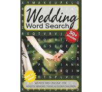 Wedding Word Search Puzzle Book: Word searches with easy-to-read print about Weddings, Marriage, Couples, and More. 6x9 inches, 110 pages. 50+ puzzles… Gift for Vacations, Holidays and Free Times.