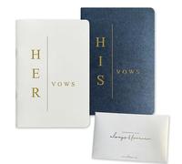 WeddingGiftsWedding Vow Books His and Hers Wedding Vow Books Bride and Groom Vow Books Wedding Essentials Wedding Accessories(TR-HH-Navy)