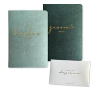 WeddingGiftsWedding Vow Books His and Hers Wedding Vow Books Bride and Groom Vow Books Wedding Essentials Wedding Accessories(XZ-GB-Sage)