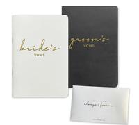 WeddingGiftsWedding Vow Books His and Hers Wedding Vow Books Bride and Groom Vow Books Wedding Essentials Wedding Accessories(XZ-GB-Black)