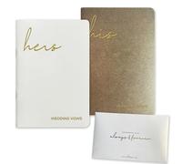 WeddingGiftsWedding Vow Books His and Hers Wedding Vow Books with Soft Touch Gold Foil Engraving Wedding Essentials Wedding Accessories(XZ-HH-Terracotta)