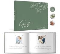 WeddingGiftsWedding Wedding Guest Book for Wedding Reception- Elegant Polaroid Guestbook for Baby Shower,Birthday and Special Events,Guest Sign-in Book(Sage Green)
