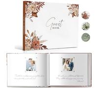 WeddingGiftsWedding Wedding Guest Book for Wedding Reception- Elegant Polaroid Guestbook for Baby Shower,Birthday and Special Events,Guest Sign-in Book(Autumn)