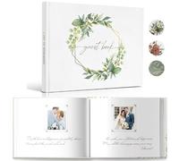 WeddingGiftsWedding Wedding Guest Book for Wedding Reception- Elegant Polaroid Guestbook for Baby Shower,Birthday and Special Events,Guest Sign-in Book(Floral)