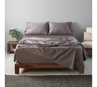 Weddingly CEA Certified 100% Giza Egyptian Cotton Sheets|4 Piece Set|Accredited Gold Seal|Deep Pocket|Extra Long Staple|Sateen Weave|High Fabric Strength,Uniform &Soft| (Full,Charcoal Gray)