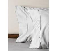 Weddingly Certified 100% Tencel Lyocell |Sateen Weave|True Carbon Zero|Gentle to Skin|Genuity Tags Included|Natural Sheen|Body Temp Regulation|Austrian Eucalyptus(King Pillowcases,Light Gray)