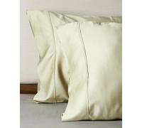 Weddingly Certified 100% Tencel Lyocell|Sateen Weave|True Carbon Zero|Gentle to skin|Genuity tags included|Natural sheen|Body temp regulation|Austrian Eucalyptus(King Pillowcases(Set of 2),Sage Green)