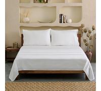 Weddingly Certified Supima Cotton Twin XL 4-Piece Sheet Set|with Fiber Coin for genuity|100% American Cotton|15 Inch Deep Pocket|Ultrasoft & durableVibrant Color & Strong Fiber|Sateen Weave (White)