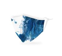 Weddingstar 3-Ply Kid's Washable Cloth Face Mask Reusable and Adjustable with Filter Pocket - Blue Tie-Dye