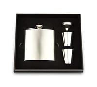 Weddingstar 6 oz Stainless Steel Hip Flask Gift Box Set Silver - Non-Customizable