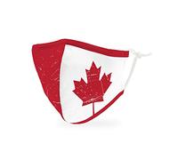 Weddingstar Kids Washable Cloth Face Mask Reusable and Adjustable Protective Fabric Face Cover w/Dust Filter Pocket - Canada Flag