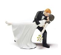 Weddingstar Romantic Dip Dancing Bride and Groom Couple Figurine for Cakes, Non Customizable, Multi