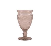 WEDDINGSTAR Vintage Inspired Pressed Glass Goblet, Smokey Grey