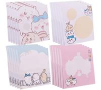 Weddye 3'' Pack of 20 PCS Cute Anime Sticky Notes, 4 Patterns Memo Notes 1000 Sheets for School Office Products