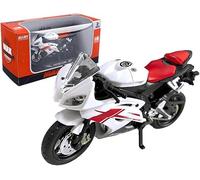 wedfcvrt Alloy Motorcycle Pull-Back Vehicle Toy for Child, White, 1:18 Scale, Intricate Real-World Detailing