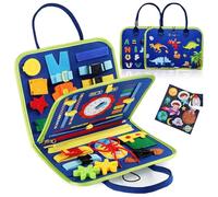 wedfcvrt Busy Board Montessori, montessori toddler busy board, Educational Learning Activity Sensory Board, Developing Sensory Toy for Fine Motor Skills for 1+ Year Old Girls Boys (Dinosaur)