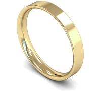 Wedfit 9ct Yellow Gold 2.5mm Flat Court Wedding Band Ring- K