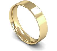 Wedfit 9ct Yellow Gold 5mm Flat Court Wedding Band Ring - P