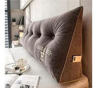 Wedge Headboard Pillow - Bolster Support Cushion for Bed & Sofa, Removable Cover, King Size Triangular Backrest for Reading & Resting