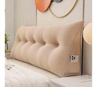 Wedge Headboard Pillow with Pocket Washable Cushion for Double & King Size Beds Comfortable Support for Sofa 30x180x50cm Ideal for Relaxation & Reading