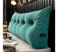 Wedge Headboard Pillows Bed Wedge Cousin Headboard Wedge Pillow Triangle Pillow Wedge Daybed Pillows Bolster Pillow Headboard With Removable Cover(120x50x20cm,Green)