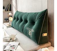 Wedge Headboard Pillows Bed Wedge Cousin Headboard Wedge Pillow Triangle Pillow Wedge Daybed Pillows Bolster Pillow Headboard with Removable Cover(180x50x20cm,Green)