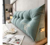 Wedge Headboard Pillows Bed Wedge Cousin Headboard Wedge Pillow Triangle Pillow Wedge Daybed Pillows Bolster Pillow Headboard with Removable Cover(60x50x20cm,Light Green)