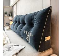 Wedge Headboard Pillows Bed Wedge Cousin Headboard Wedge Pillow Triangle Pillow Wedge Daybed Pillows Bolster Pillow Headboard with Removable Cover(100x50x20cm,Blue)