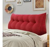 Wedge Headboard Pillows Bed Wedge Pillow Headboard Wedge Pillow Triangle Pillow Wedge Daybed Pillows Bolster Pillow Headboard with Removable Cover(150×50×20cm,Red)