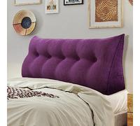 Wedge Headboard Pillows Bed Wedge Pillow Headboard Wedge Pillow Triangle Pillow Wedge Daybed Pillows Bolster Pillow Headboard with Removable Cover(180×50×20cm,Purple)